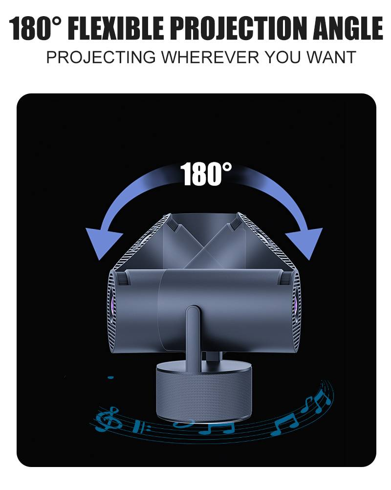 Proiettore portatile mini YITAN HY300 PRO KTV Audio Home HD_voghion.com