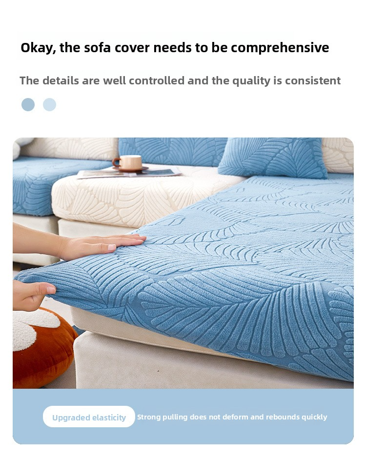 Jacquard-Sofabezug aus Samt mit Stretch – universelle Passform, rutschfest, katzenabweisend, saisonaler Schutz für Anbausofas (mehrere Größen und Farben)_voghion.com