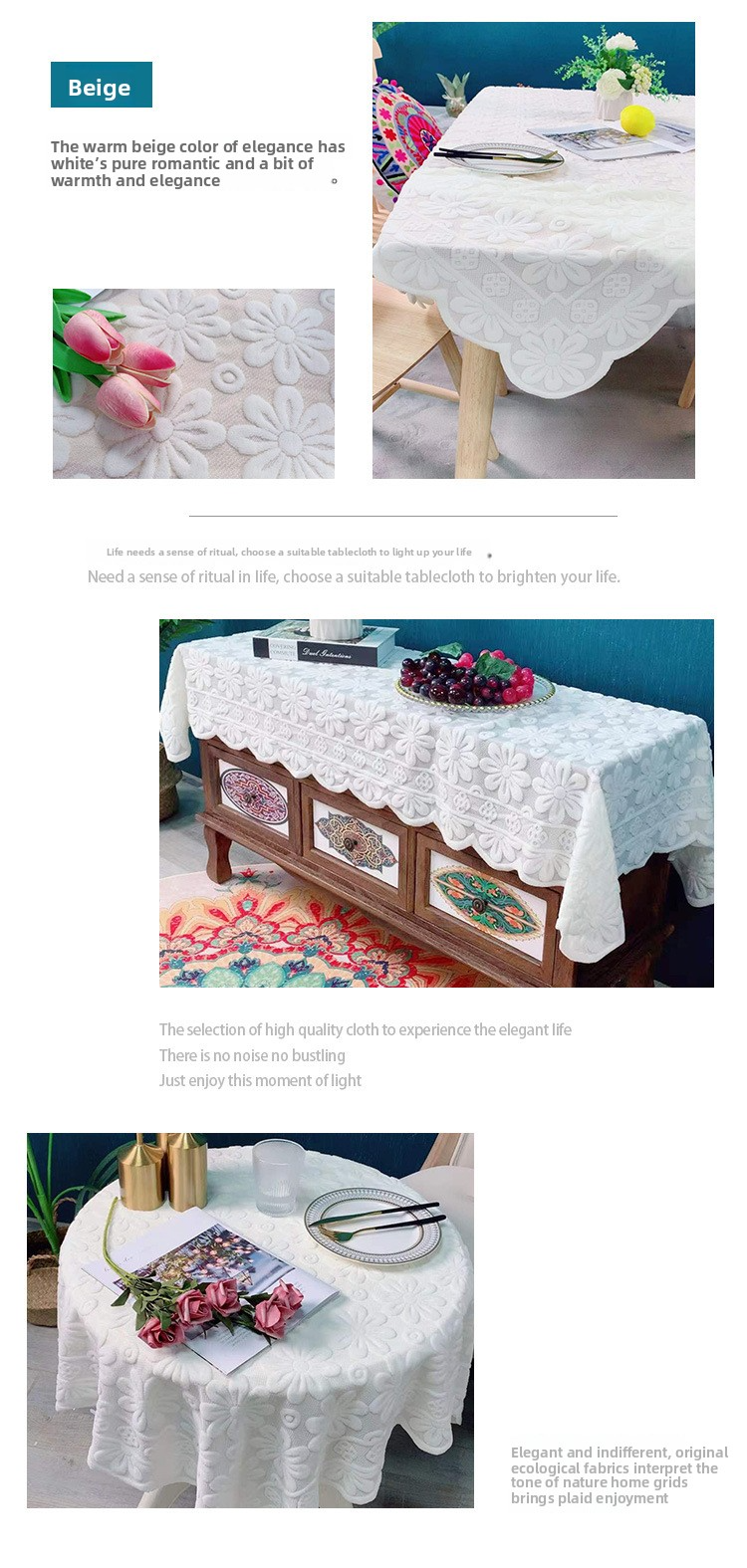 Sunflower Polyester Tablecloth - Square Bohemian Decor For Dining Table, Coffee Table & Bookshelf (60x60/100x100/140x80/140x200cm)_voghion.com