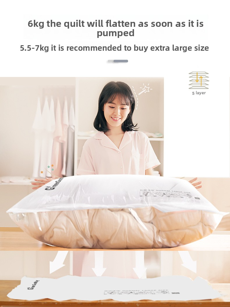 Premium vacuüm opbergzakken – ruimtebesparende compressiezakken voor dekens, kleding en reizen (PET+PE materiaal handgerolde compressie, luchtdichte sluiting)_voghion.com