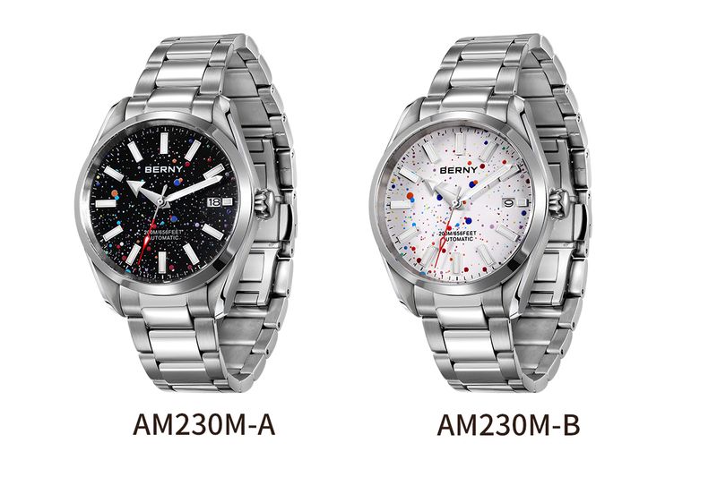 BERNY Automatic Watches For Men Fashion 20ATM Waterproof Super Luminous Mechanical Silver Watch With Date Stainless Steel Sapphire Analog Wrist Watch_voghion.com
