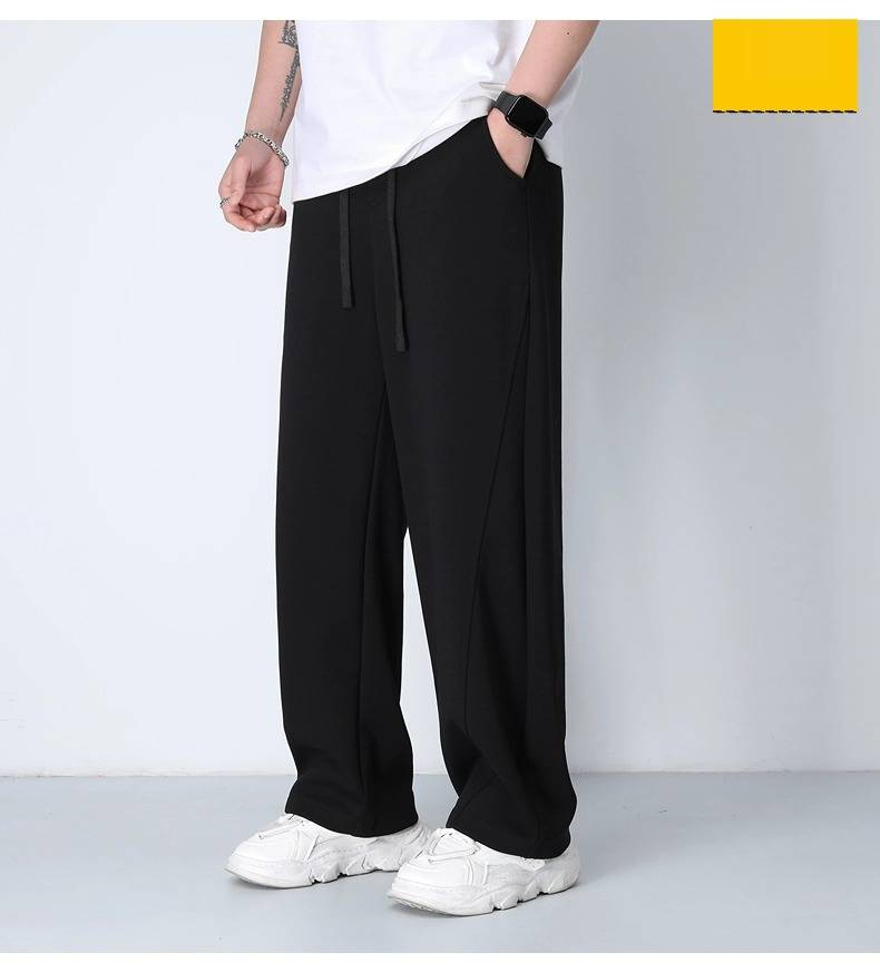 Men's Clothing Fleece-Lined Straight Leg Jogger Pants - Winter Warm Casual Sweatpants With Elastic Waist & Drawstring, Lightweight & Comfortable_voghion.com