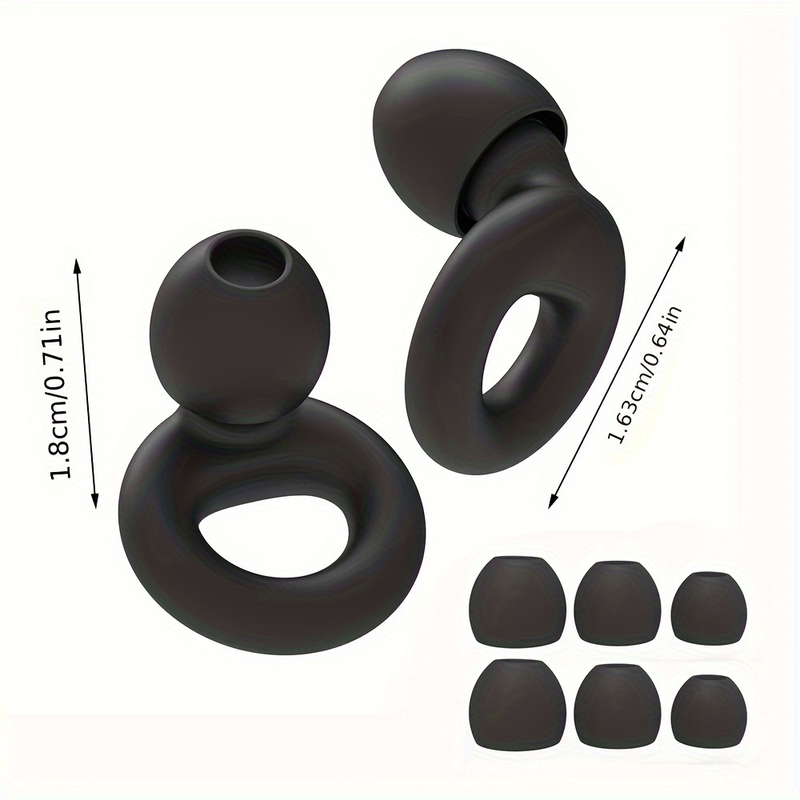 1 paio di tappi auricolari morbidi antirumore, riutilizzabili per dormire, 4 paia di gommini auricolari in silicone nelle taglie XS/S/M/L_voghion.com
