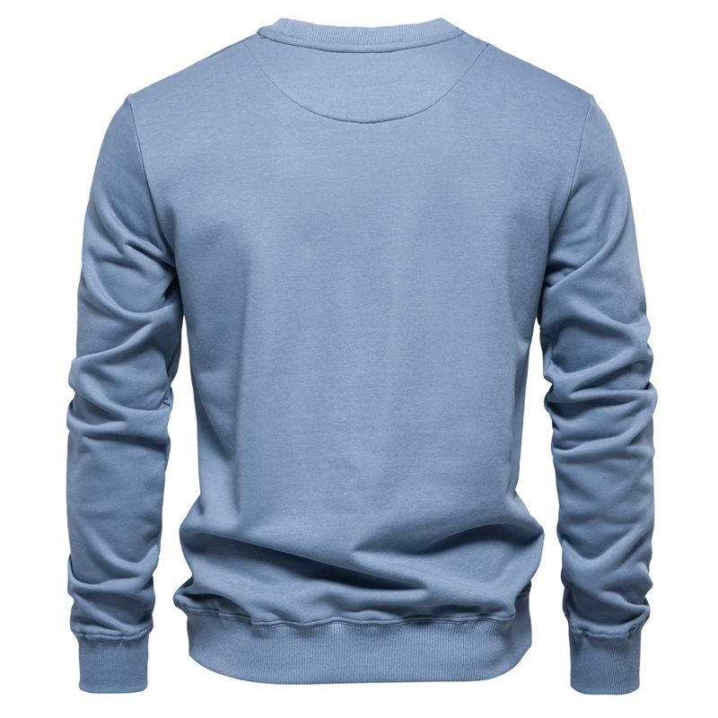 AIOPESONFelpe da uomo in misto cotone, girocollo, tinta unita, pullover, casual, sportive, per uomo_voghion.com