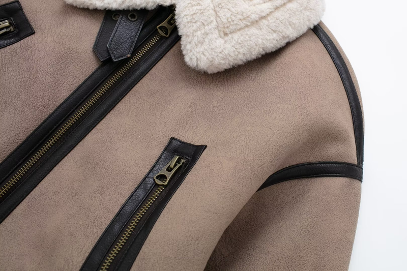 Damenbekleidung Pelz doppelseitig kurze Jacke Mantel_voghion.com