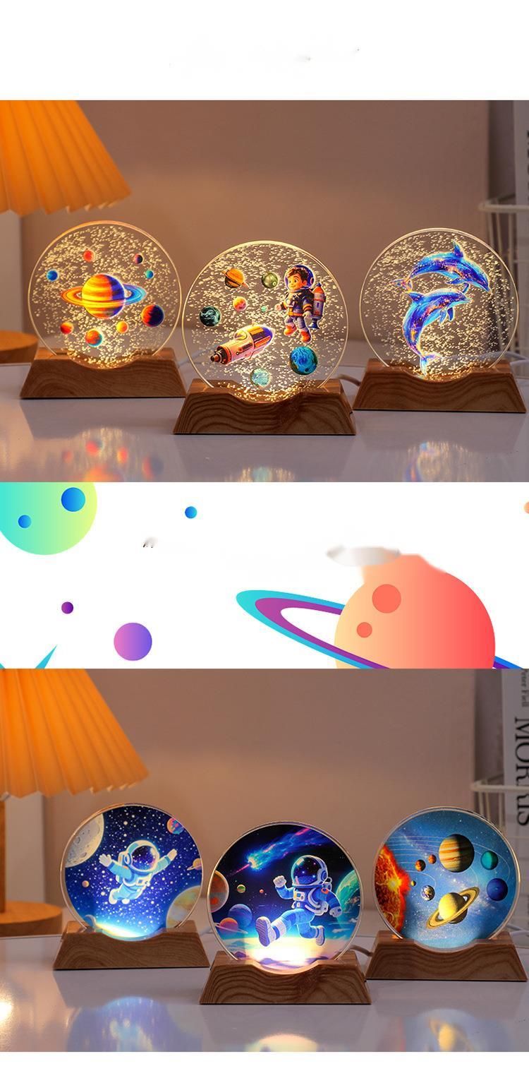Lampada da notte luminosa in cristallo stampato a forma di coniglio di giada lunare, regalo per la festa di metà autunno per amici e parenti_voghion.com