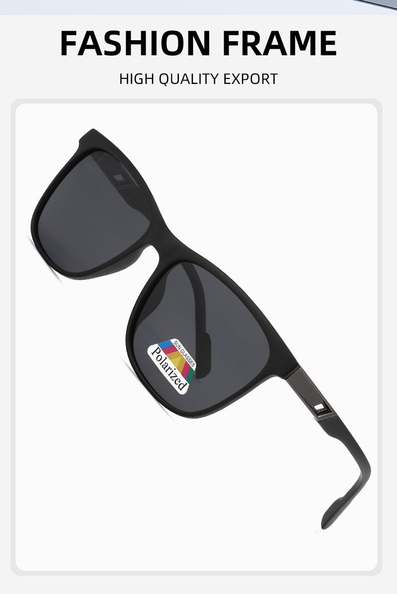 Lunettes de soleil polarisées tendance pour hommes, monture carrée, pour la plage, la conduite_voghion.com