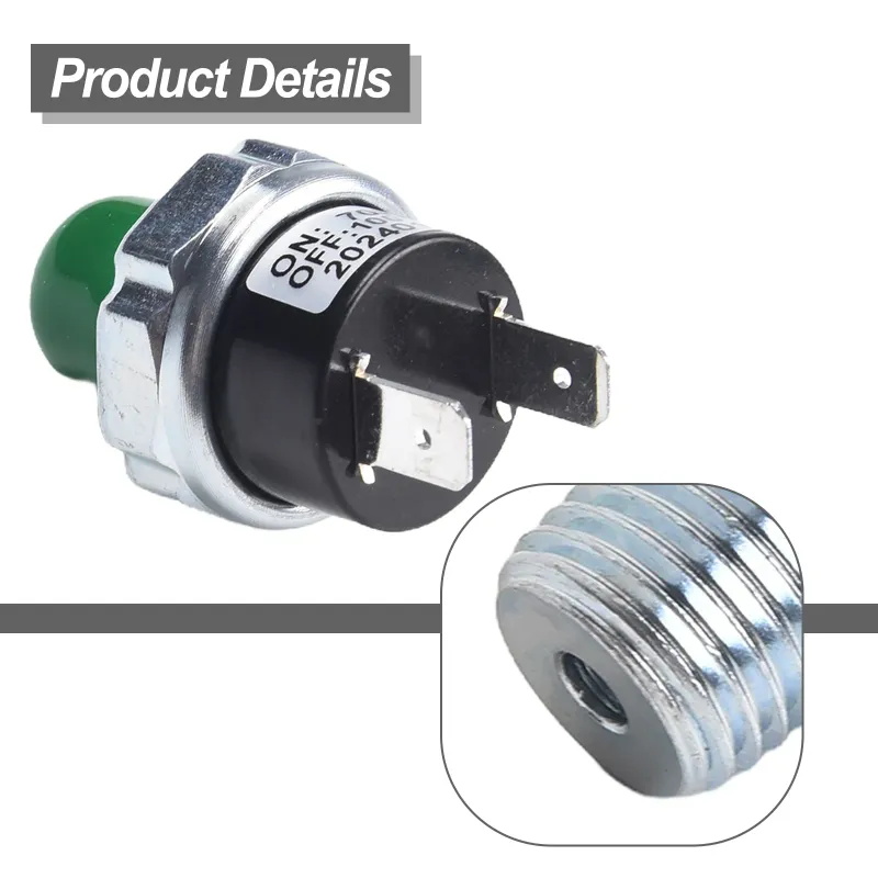 12V/24V DC-kompressorer til luftkompressor, kontakt, aluminiumslegering, trykjustering, 1/4' tommer NPT_voghion.com