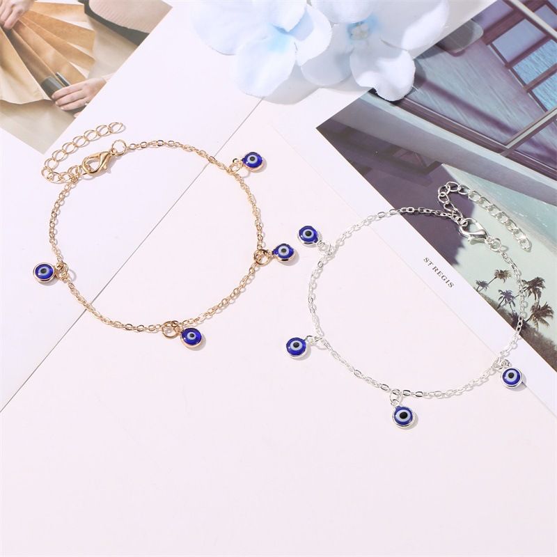 Persönlichkeit Auge Anhänger Damen Fuß Schmuck Mode Öl Tropfen Einfache Fußkettchen Kreative Alternative Zubehör_voghion.com