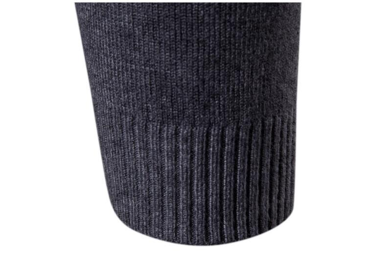 Pull coupe slim pour hommes, revers en laine, base épaisse_voghion.com