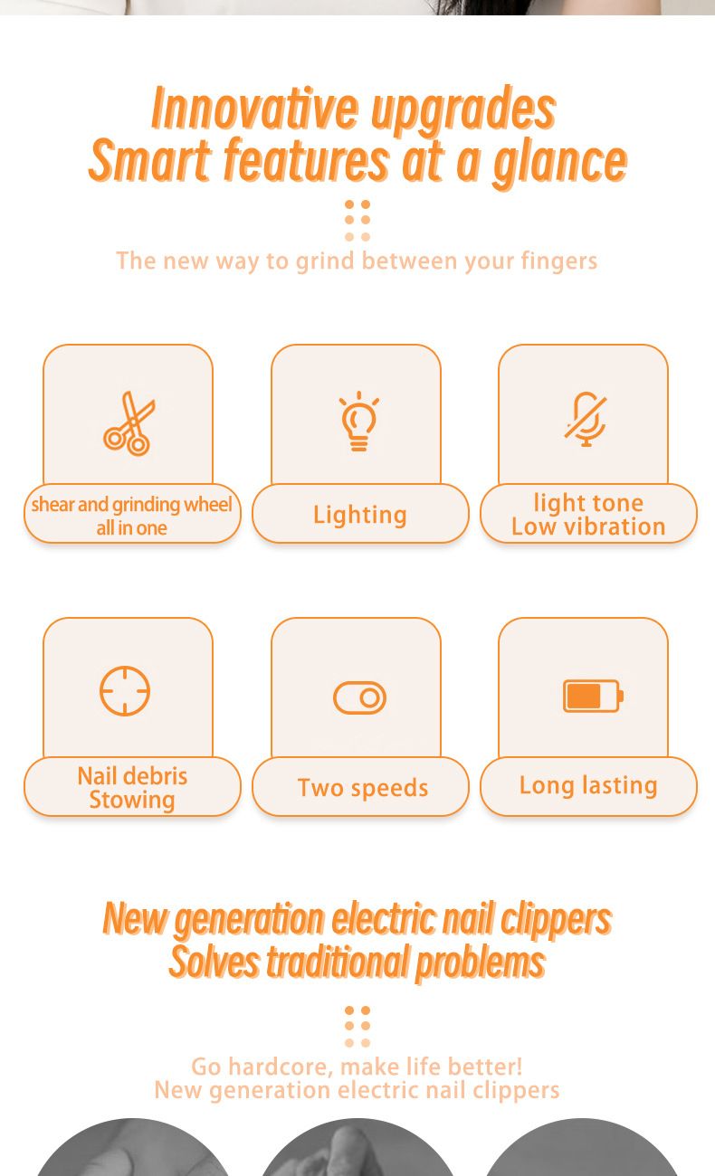 Electric Nail Clipper Nail Clipper Home Multifunctional Nail Trimmer Nail Grinder Adult Children's Nail Trimmer_voghion.com