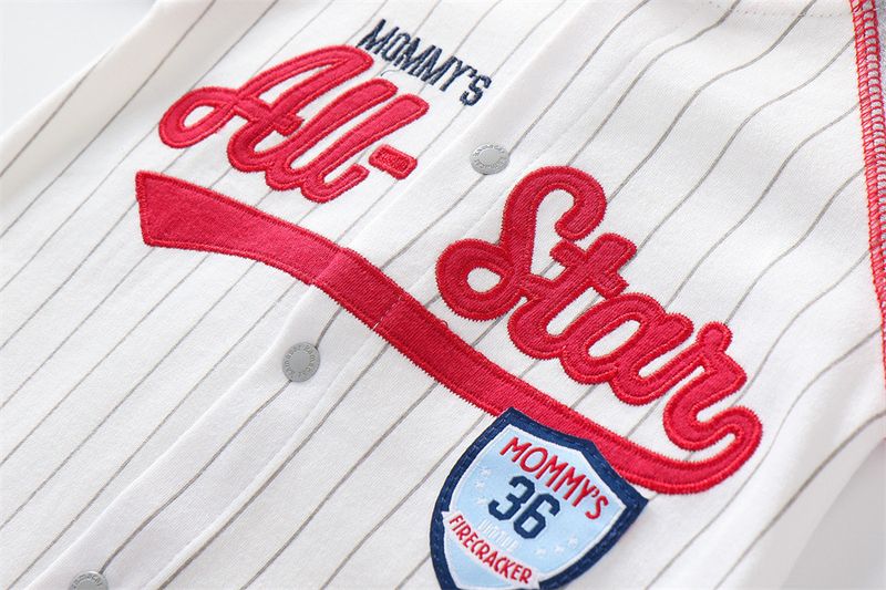 Mother & Kids Baby long-sleeved baseball jumpsuit thin summer pure cotton romper newborn clothes boys and girls baby sleeping bag crawling clothes_voghion.com