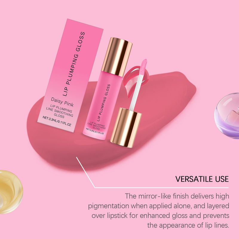 Feuchtigkeitsspendender Gloss, sanfte Inhaltsstoffe, tägliche Feuchtigkeitspflege für trockene, feuchtigkeitsspendende, glasige Schmolllippen, Lippenbalsam_voghion.com