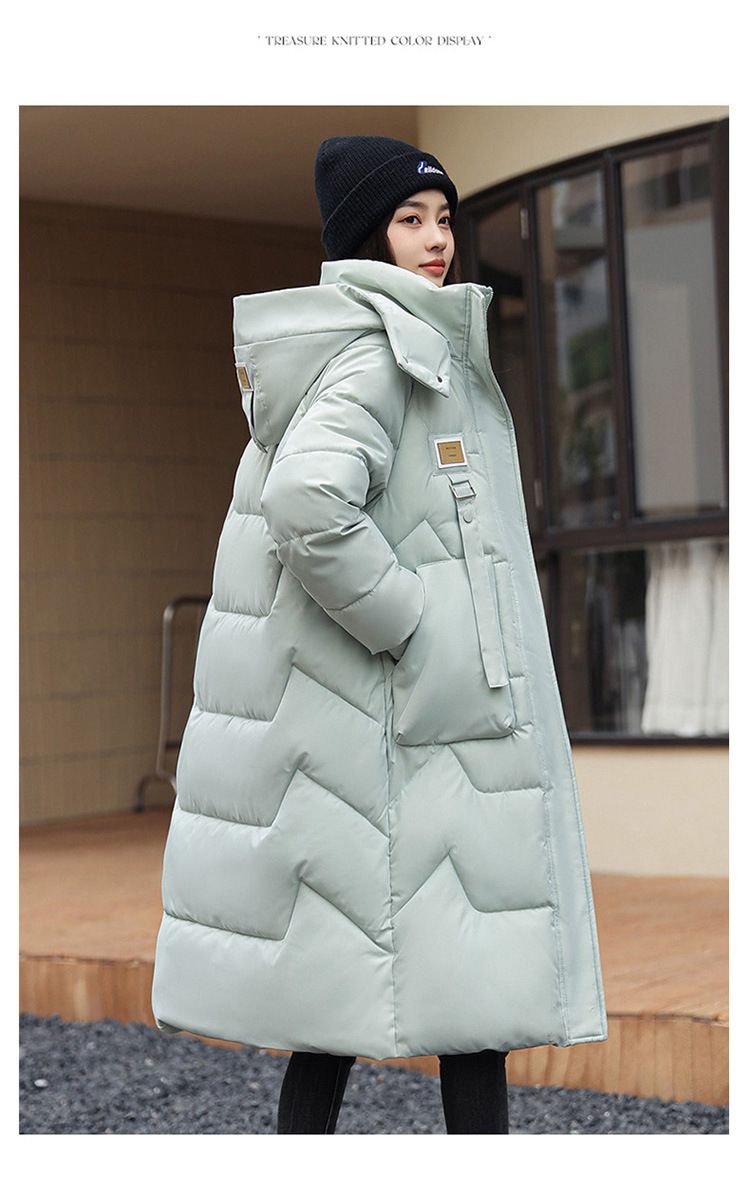 Women's Long Hooded Puffer Coat Winter Warm Oversized Parka Jacket With Pockets, Casual Streetwear Outerwear For Cold Weather_voghion.com