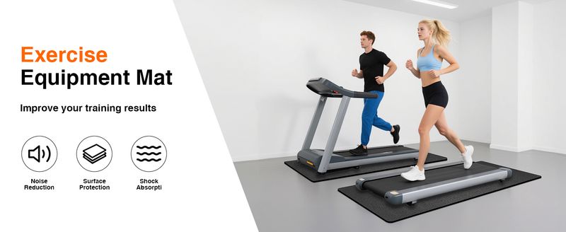 Treadmill Mat, 5'x2.5'/5.6'x2'/6.5'x3'/8'x3', 6mm Thickness Exercise Equipment Mat For Carpet Hardwood Floors,_voghion.com