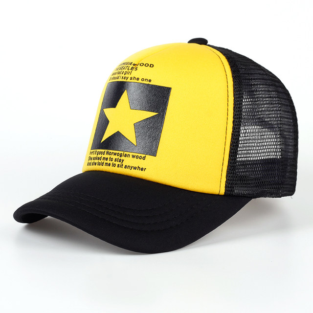 Nuovo berretto da baseball stampato a stella a cinque punte primavera estate berretti netti traspiranti uomo donna cappello da sole all'aperto cappello selvaggio regolabile_voghion.com