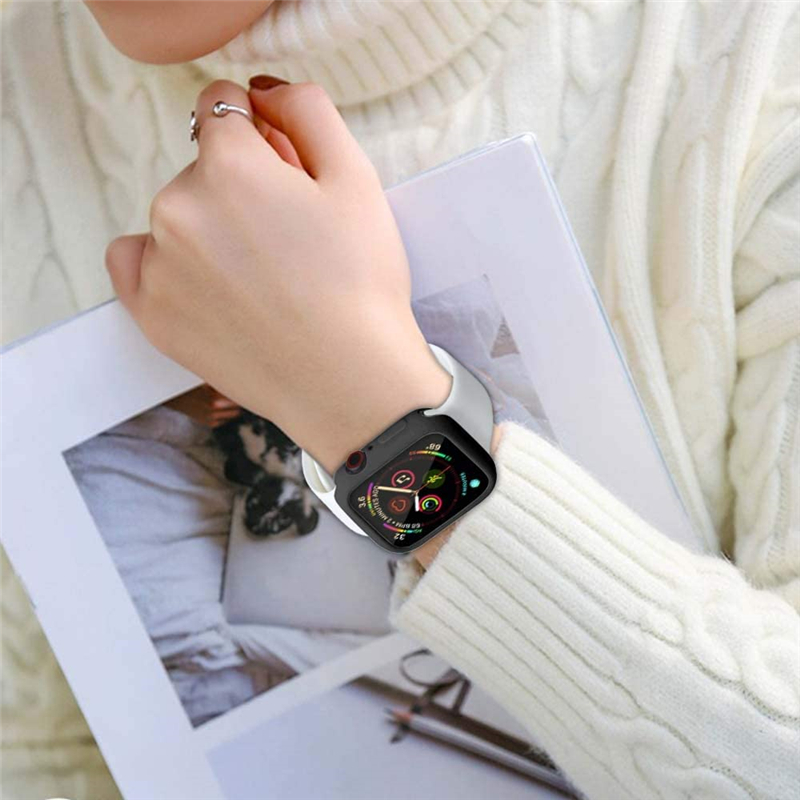 Flexible Soft TPU Protective Bumper Cover for Apple Watch 7 6 5 4 3 2 1 SE Applewatch Series 38mm 42mm 40mm 44mm 41mm 45mm Case_voghion.com