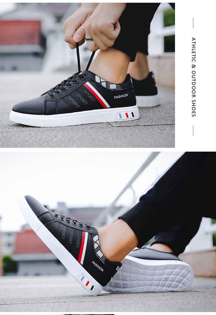 Zapatos de primavera para hombre, estilo coreano, modernos, blancos, versátiles, informales, deportivos, zapatillas de deporte para estudiantes._voghion.com