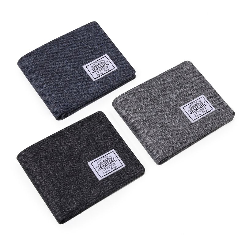 Monedero corto de lona estilo coreano de Jamie Road, nuevo, de marca moderna, para estudiantes, de color liso, gran oferta._voghion.com