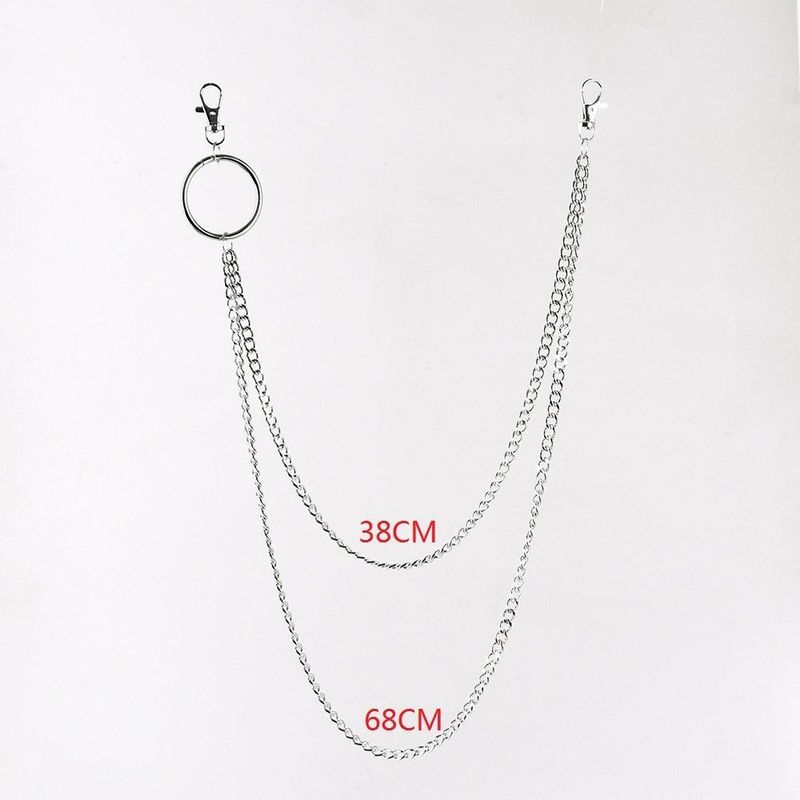 Mode Trendy Hosen Ins Taille Hip Hop Metall JK Jeans Gürtel Unisex Kleidung Kette_voghion.com