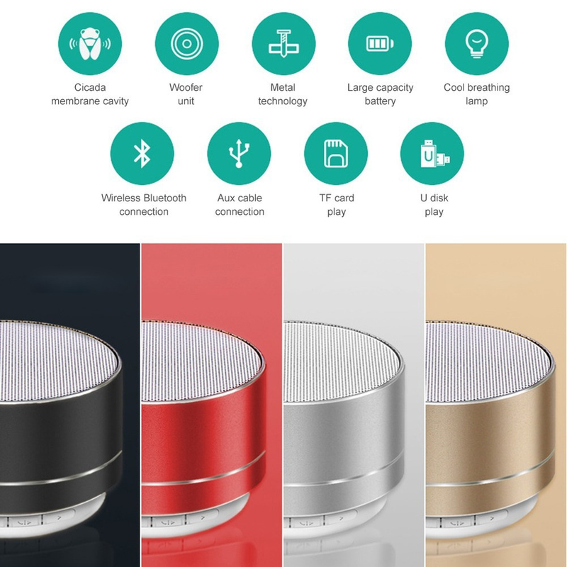 A10 wireless speaker, small steel cannon, subwoofer, portable mini gift card, Bluetooth speaker_voghion.com
