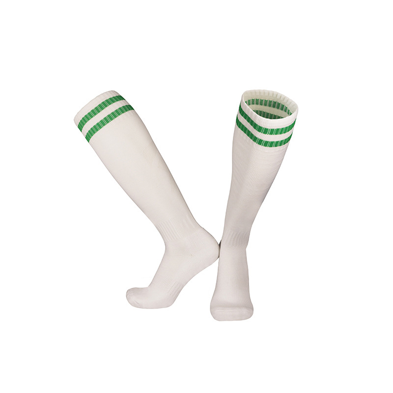 Calcetines altos de fútbol para niños, calcetines reales hasta la rodilla, medias de dos barras para estudiantes de primaria, calcetines deportivos de toalla para niños, venta al por mayor_voghion.com