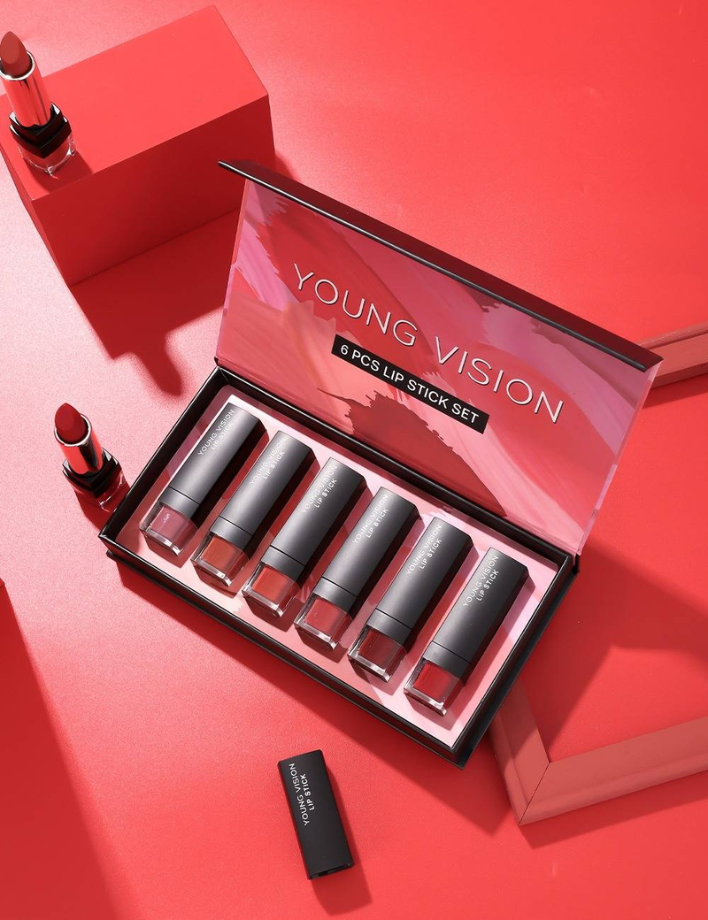 Lūpų dažų rinkinys, daugiasluoksnis matinis nude Colors lūpų dažų rinkinys, lūpų makiažo dovanų rinkinys moterims, ilgai išliekantis ir drėkinantis, 6 vnt._voghion.com