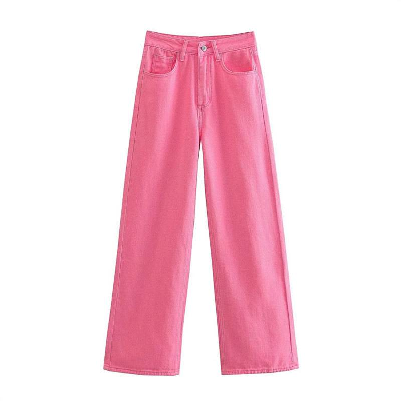 Damenbekleidung Neue weiße, lockere Jeans für Frauen, schlanker und kaschierender, birnenförmiger Körper, alles passend zu weiten, geraden Hosen_voghion.com