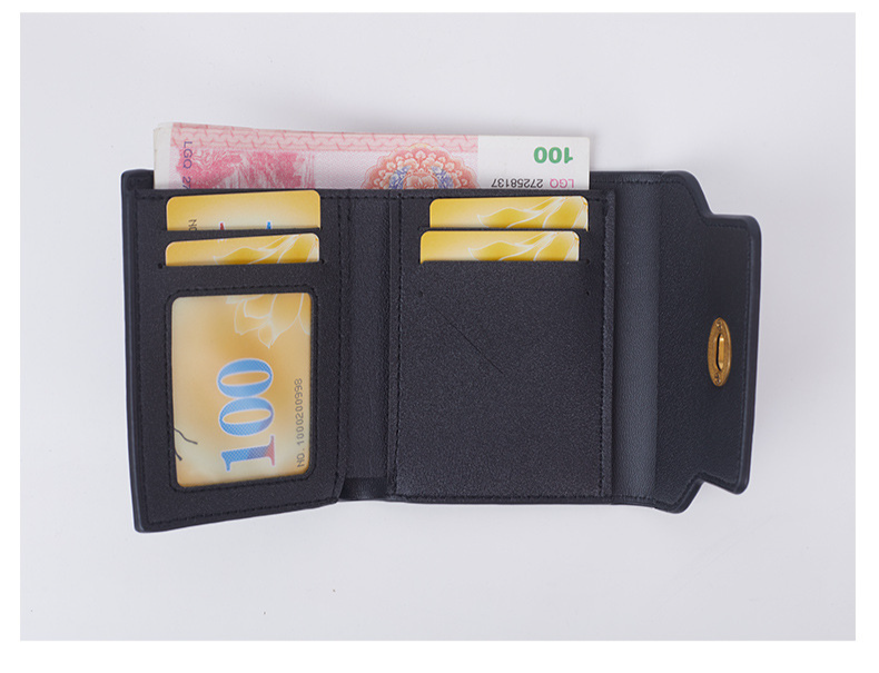 Dámská kabelka, vysoce kvalitní, trojdílná, krátká kovová spona, malá jednoduchá kabelka z PU karet_voghion.com