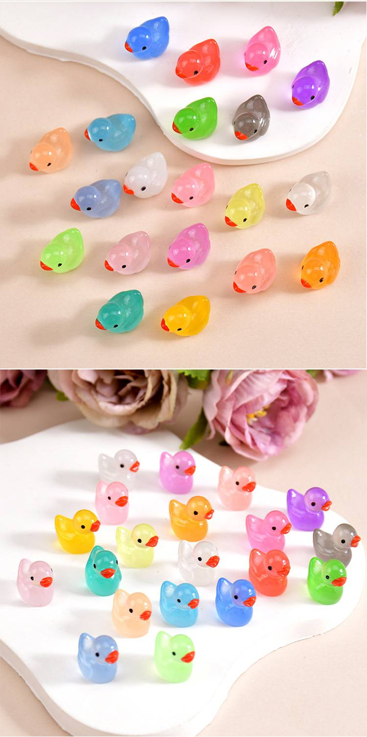 200 Best-selling Night-luminous Diy Handcrafted Micro-landscape Ornaments, Colorful Duck-shaped Animal Micro-landscape Figurines And Handicrafts_voghion.com