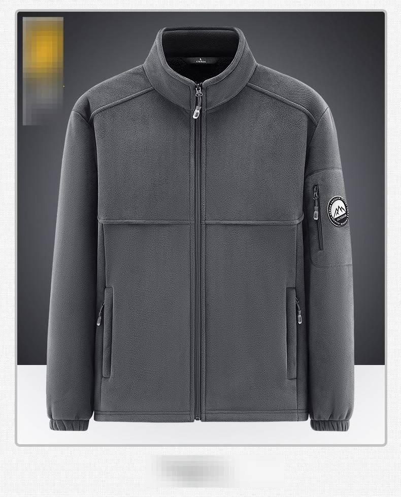 Herren Fleecejacke Sport Kapuzenpullover Mantel Plus Samtjacke Futter österreichisches Korn_voghion.com