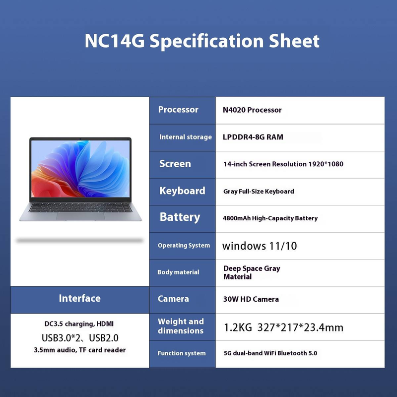 Portátil ultrafino de 15,6 pulgadas con Intel Celeron N4020, 8 GB de RAM, SSD de 256 GB, pantalla IPS Full HD, Windows 10, ligero y portátil para negocios y estudio._voghion.com