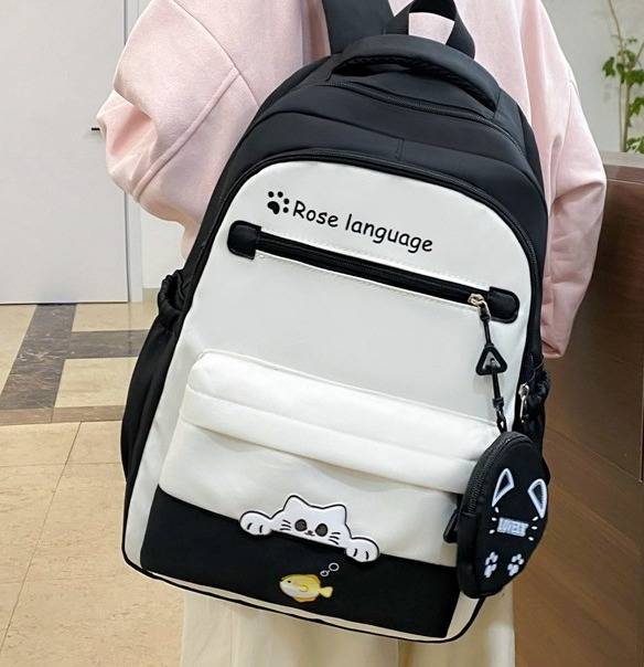 Set di zaini scolastici unisex - Zaino in nylon di grande capacità con spallacci imbottiti, set da 3 pezzi per studenti_voghion.com