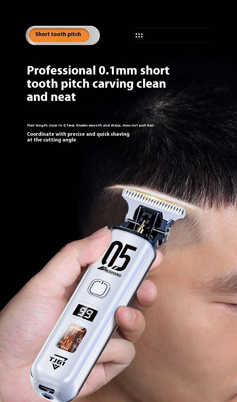 Professional Hair Clipper For Men & Women - Rechargeable Cordless Hair Trimmer With Stainless Steel Blades, Adjustable Guide Combs & LCD Display_voghion.com