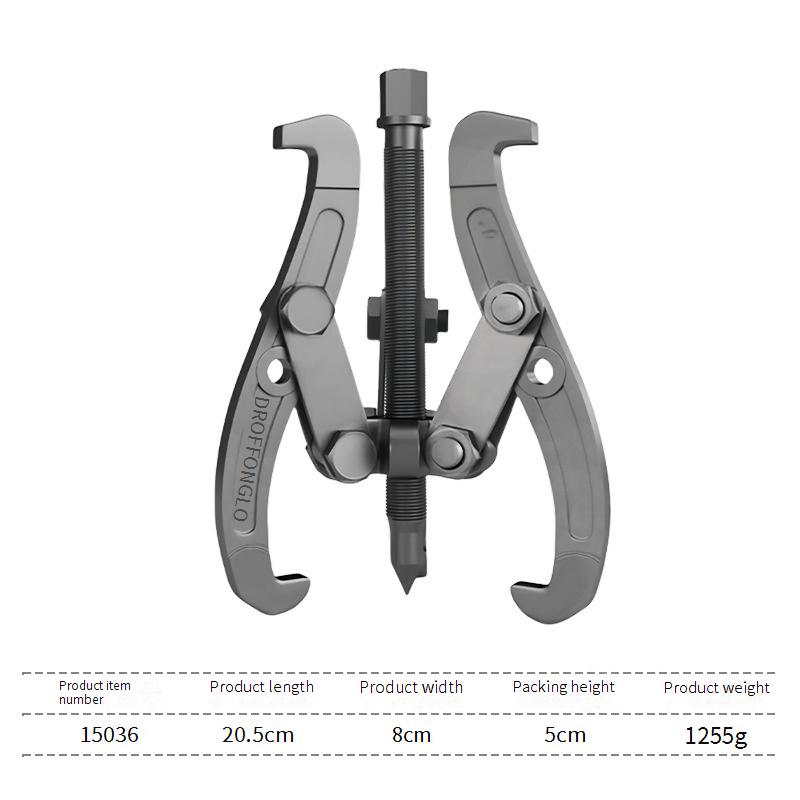 Professionele 6-inch 3-klauw lagertrekkerset, robuuste constructie van koolstofstaal, verwisselbaar 2/3-klauwontwerp voor soepel verwijderen van lagers_voghion.com