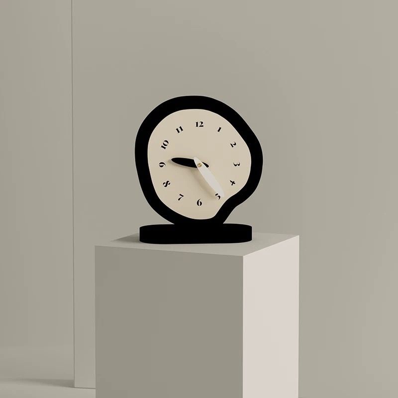 Wohnzimmer Tischuhr Kreative Einfache Desktop Uhr Ornamente Hochwertige Kunst Schlafzimmer Stille Nachttischuhr_voghion.com