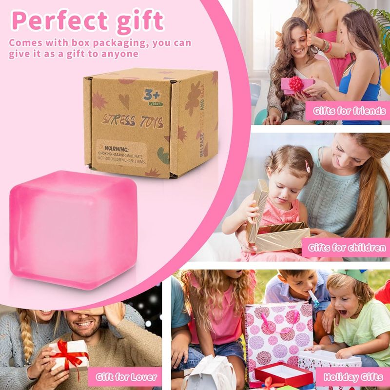1.97" Squishy Cubes Squeeze Toys, Ice Cube Fidget Toy, Sensory Fidget Toys, Stress Cube For Anxiety Relief For Kids & Adults_voghion.com