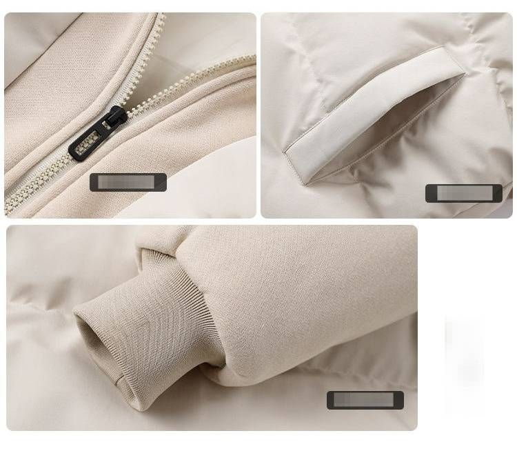 Roupas masculinas 2025 Alta qualidade emblema inverno com capuz quente engrossado falso jaqueta de algodão de duas peças_voghion.com