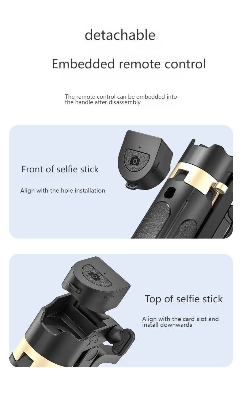 Ultra-Portable Selfie Stick Tripod With Bluetooth Remote, 360° Rotation & Dual Fill Lights – Fits In Pocket For Travel, Vlogging_voghion.com