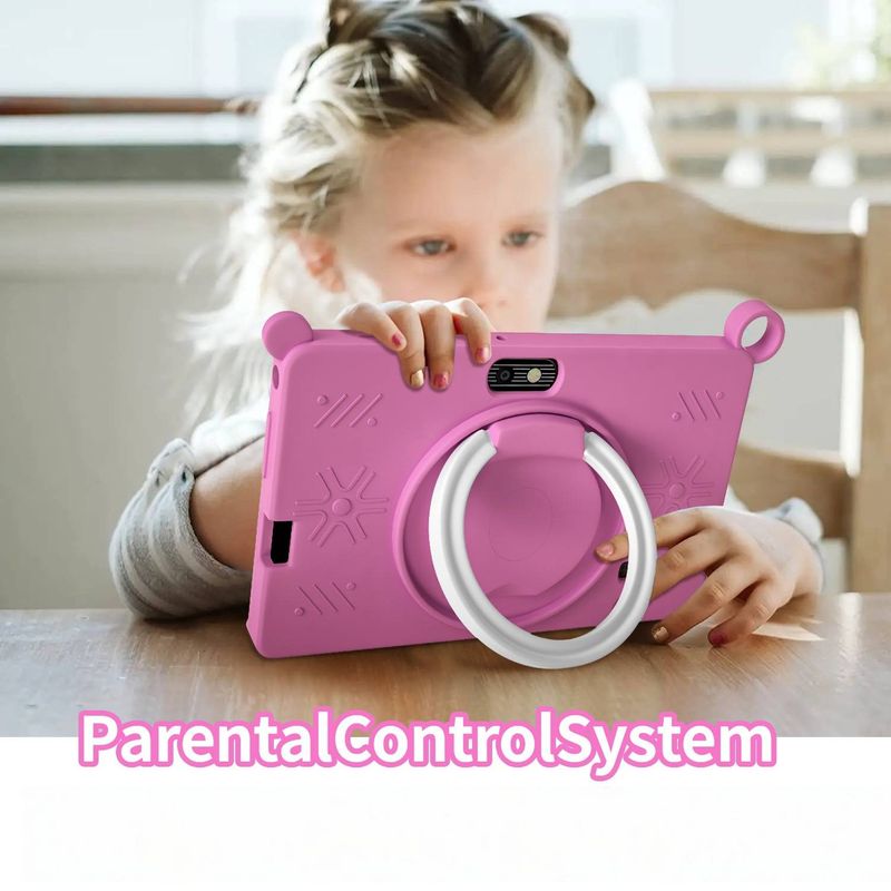 Kids Tablet 7" – Android WiFi Learning Pad With 8GB Storage, Dual Camera & Shockproof Screen – Interactive Gift For Ages 3-8 (Pink/Sky Blue)_voghion.com