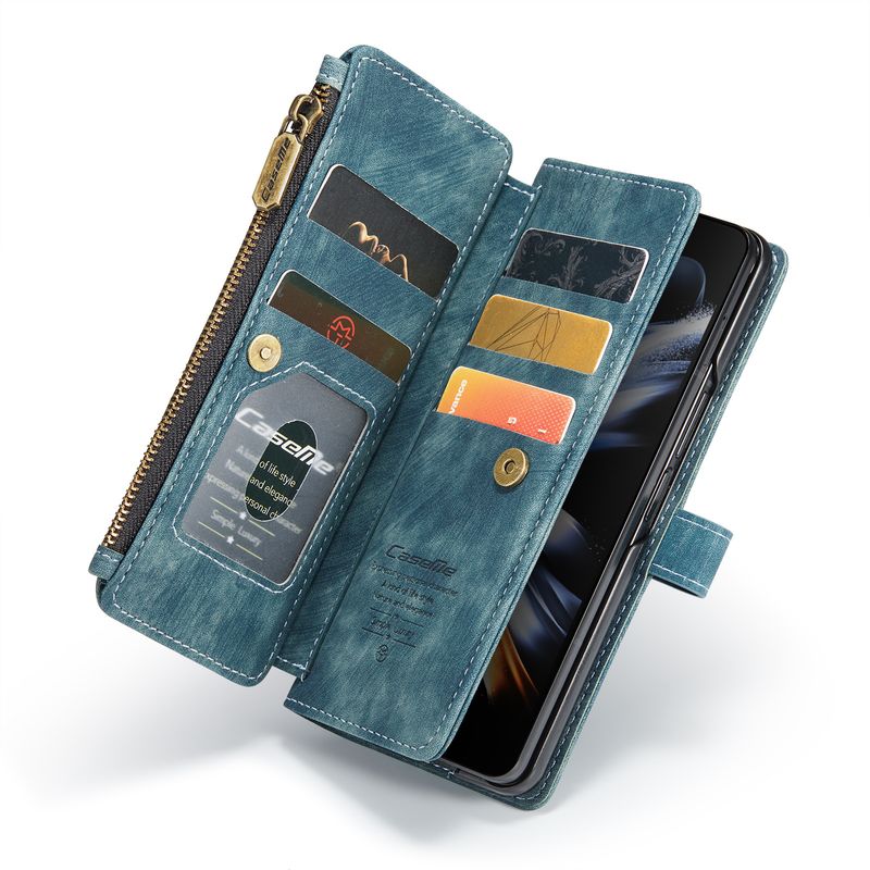 Applicable to Samsung Z Folder 5 Phone Case New A14 Card-Inserting Leather Case S23ultra Multi-Function Flip Wallet_voghion.com