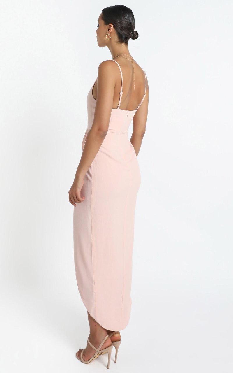 Abito elegante asimmetrico con volant e vita alta con scollo a V da donna - Abito midi aderente in maglia senza maniche per donna, dall'ufficio alla festa, disponibile_voghion.com