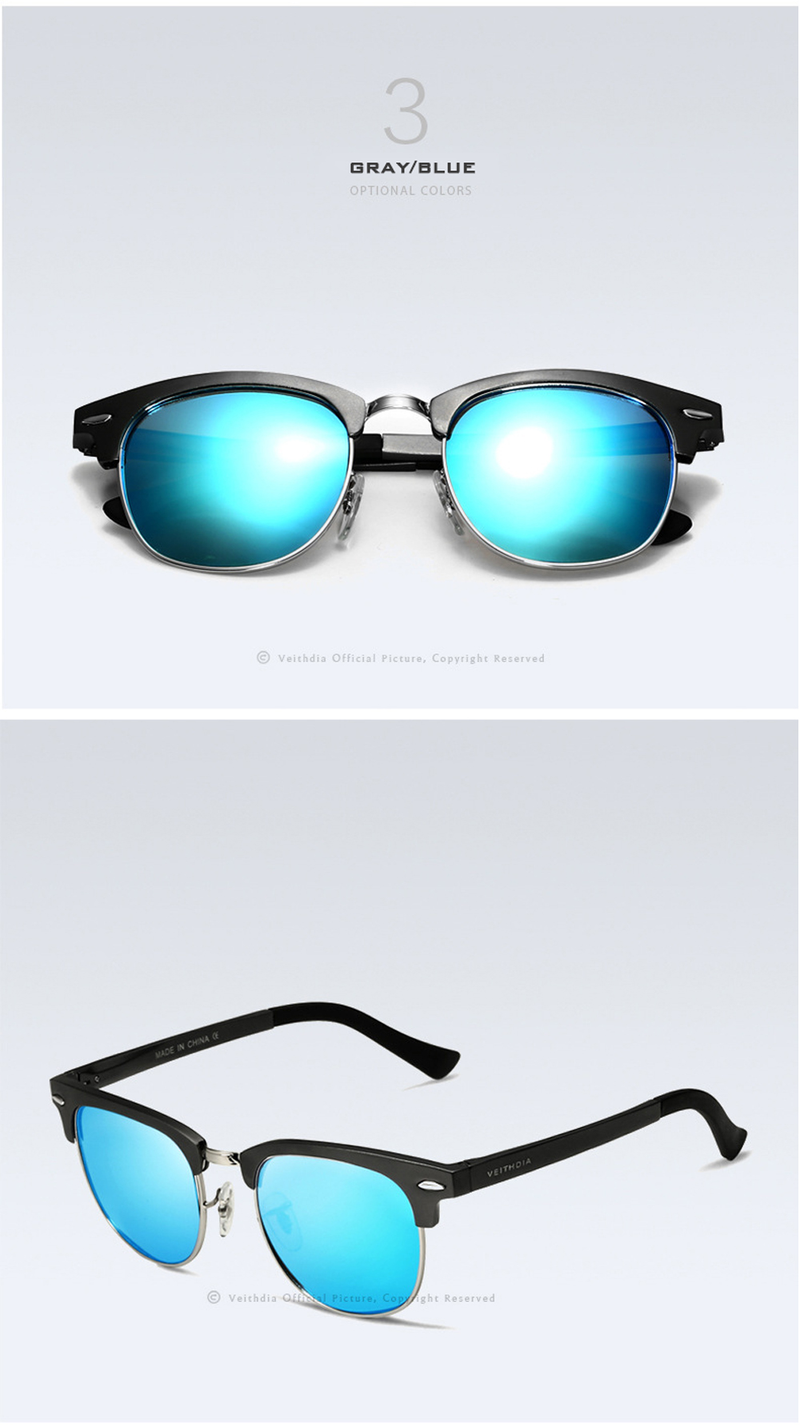 VEITHDIA Retro Sunglasses Unisex Aluminum UV400 Men Polarized Vintage Eyewear Outdoor Driving Women Sun Glasses For Male_voghion.com