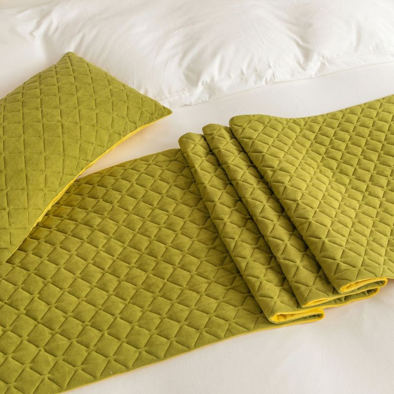 Semplice modello olandese in velluto ultrasonico a rombi per hotel, hotel, casa, letto, asciugamano, bandiera_voghion.com
