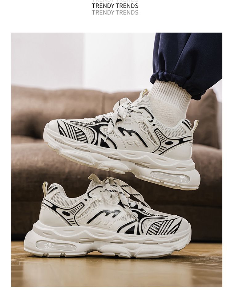 2025 Frühjahr Neue Atmungsaktive Mesh-Sneakers Für Herren Trendy Vielseitige Casual Dad-Schuhe Mit Dicken Sohlen_voghion.com
