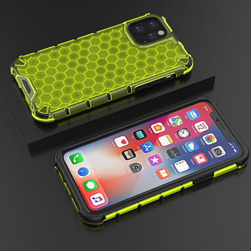 Honeycomb Clear Shockproof Case For iPhone 14 13 12 11 Pro XS Max Hybrid TPU Transparent Armor Cover For iPhone X XS XR 7 8 Plus_voghion.com