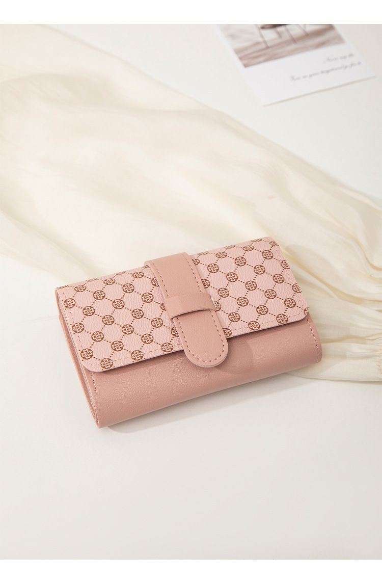 Women's Bags Dot Print Ladies Handbag Card Holder New Style Fashion Simple Three Fold Multi Card Slot Handbag_voghion.com