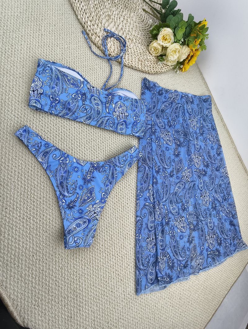 Maillot de bain trois pièces sexy en maille, push-up, imprimé, pour femmes, nouvelle collection 2025_voghion.com
