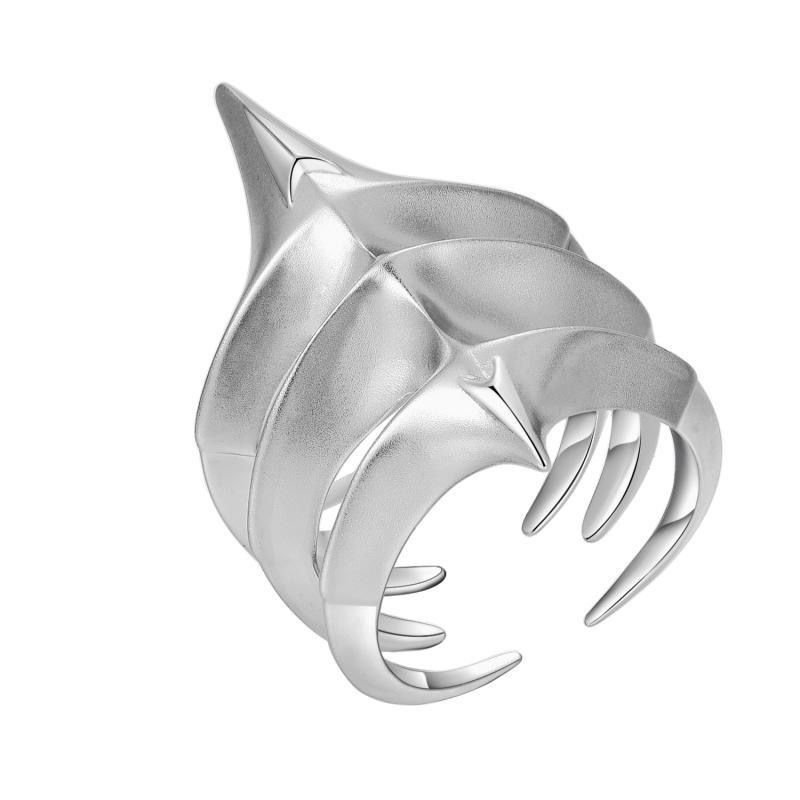 Thorn Irregular Opening Personality Design Sense Punk Style Exaggerated Ring Jewelry_voghion.com