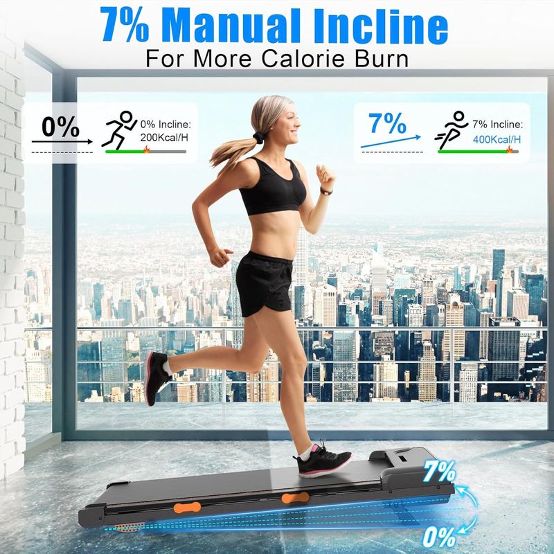 Small Tablet Walking Machine Home Silent Fitness Upgraded Electric Treadmill With Armrests_voghion.com